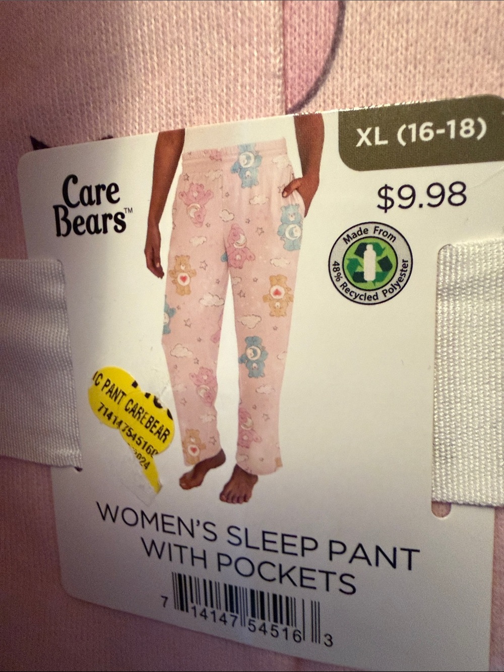 Disney Winnie the Pooh & Care Bears Women's Pajama Sleep Pants (both) - Picture 3 of 5